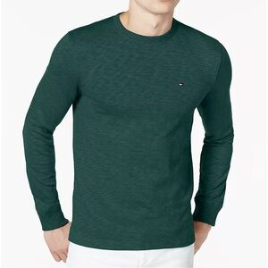 Tommy Hilfiger Men’s Crew Neck Shirt Size XL Green Long Sleeves Casual